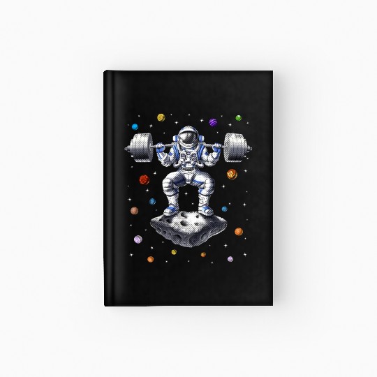 Astronaut Fitness Squats Hardcover Journal