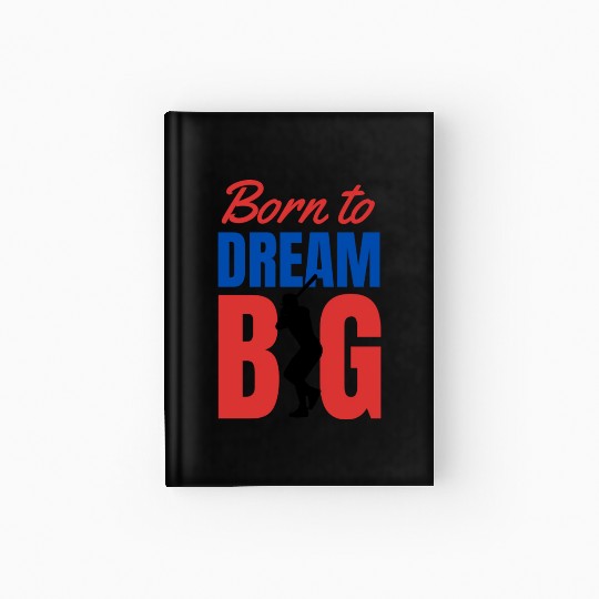 Red and Blue baseball Typography Hardcover Journal 2