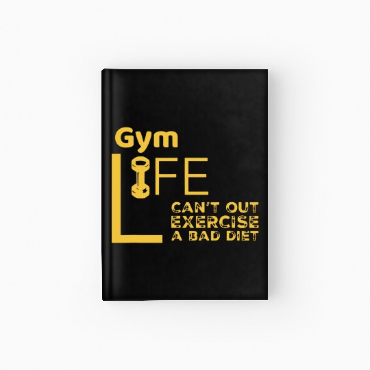 Gym Rat Bad Diet Exercise Hardcover Journal