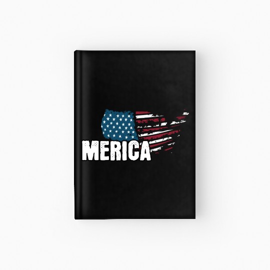 MERICA 4th of July Relaxed Patriot Hardcover Journal