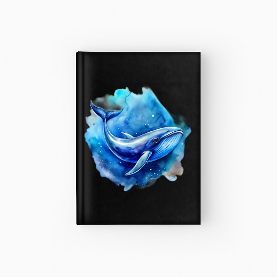 blue whale Hardcover Journal