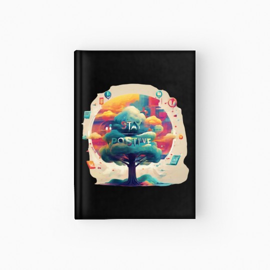 Stay positive Hardcover Journal