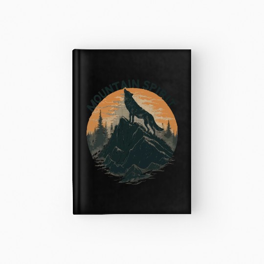 Mountain Majesty Wolf Howling on the Peak Hardcover Journal