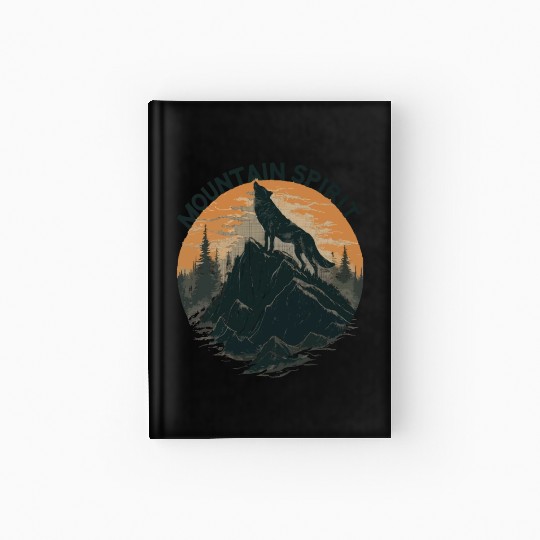 Mountain Majesty Wolf Howling on the Peak Hardcover Journal