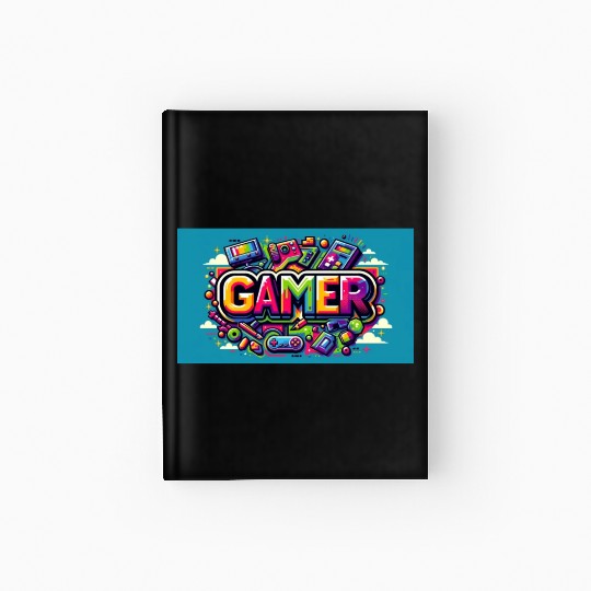 Neon Arcade Retro Gamer Hardcover Journal