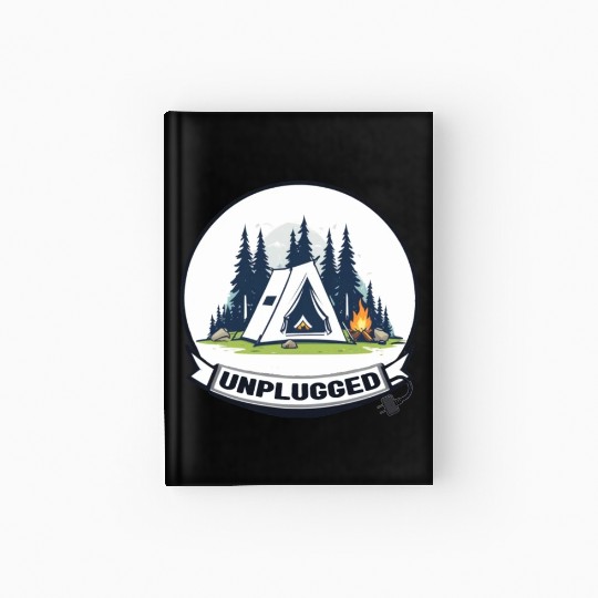 Camping, UNPLUGGED Hardcover Journal