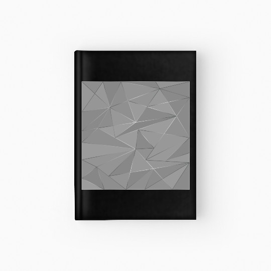Grey silver low poly abstract background Hardcover Journal