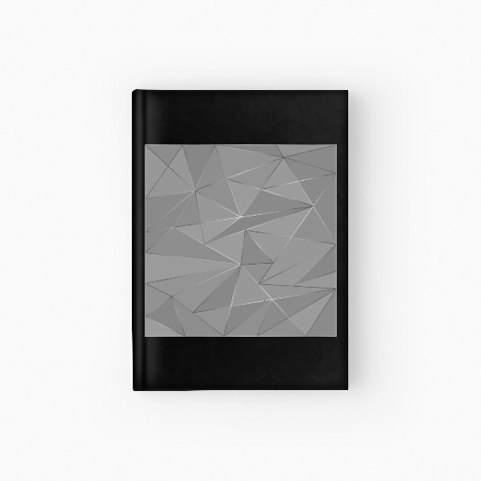 Grey silver low poly abstract background Hardcover Journal