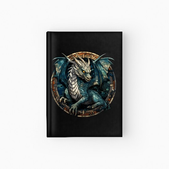 Cerulean Coil: The Stained Glass Dragon Hardcover Journal