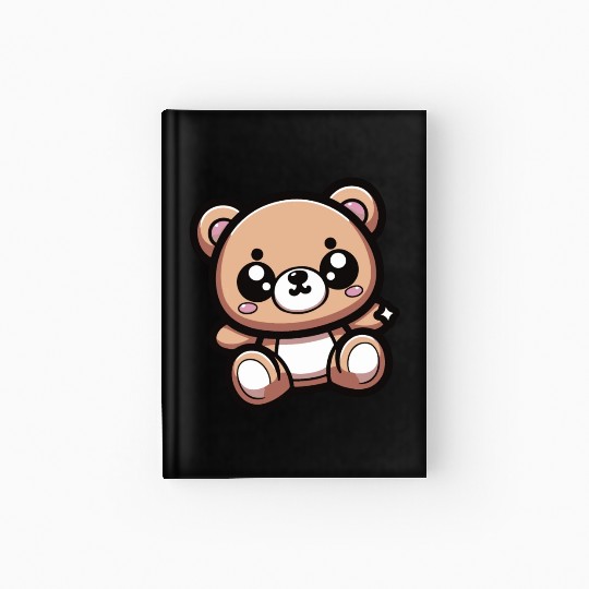 Cute Kawaii Teddy Bear 1 Hardcover Journal