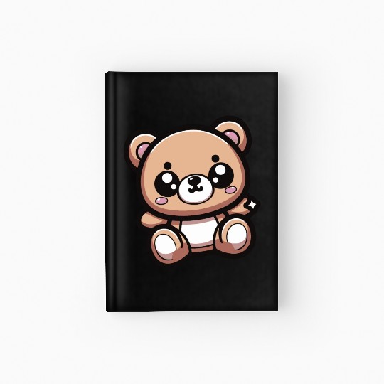 Cute Kawaii Teddy Bear 1 Hardcover Journal