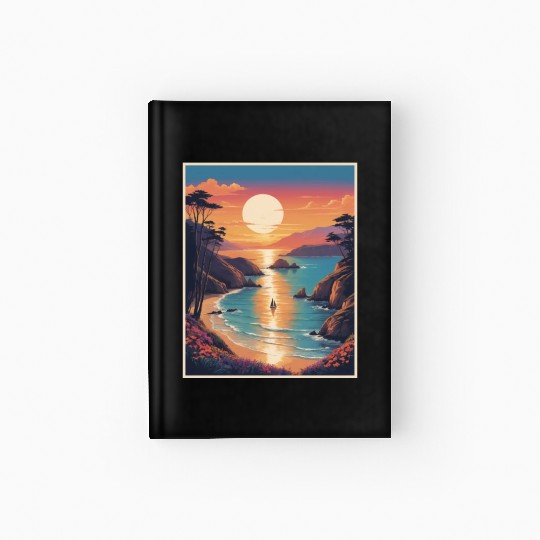 Natural Beach View Hardcover Journal