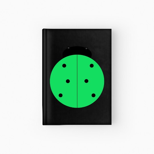 green ladybug Hardcover Journal
