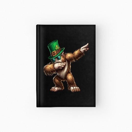 Dabbing Bigfoot Sasquatch Lover St Patricks Day Hardcover Journal