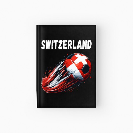 Switzerland Footballgraphic illustrationsoccer mot Hardcover Journal