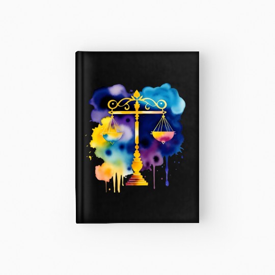 Color splash zodiac: Libra Hardcover Journal