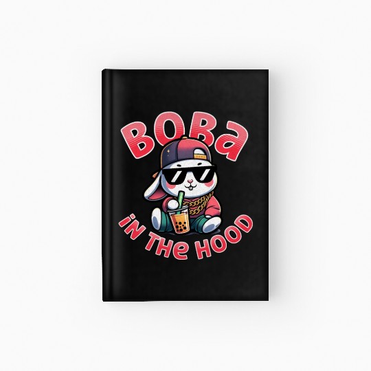 Boba in the Hood: Cool 90's Hip Hop Bubble Tea Rab Hardcover Journal