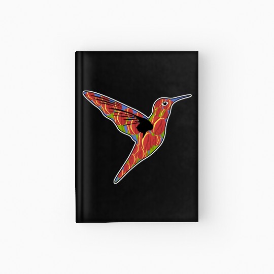Humming-Bird Tulips Flowers Hardcover Journal