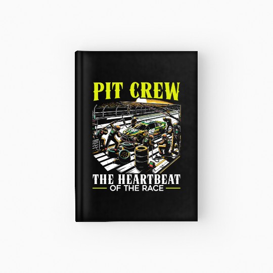Pit Crew Race Car Racing Race Track Motorsport Hardcover Journal