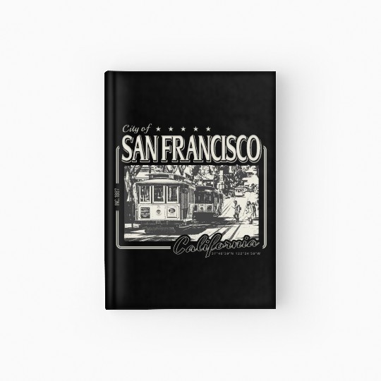 SAN FRANCISCO CALIFORNIA POWELL STREET Hardcover Journal