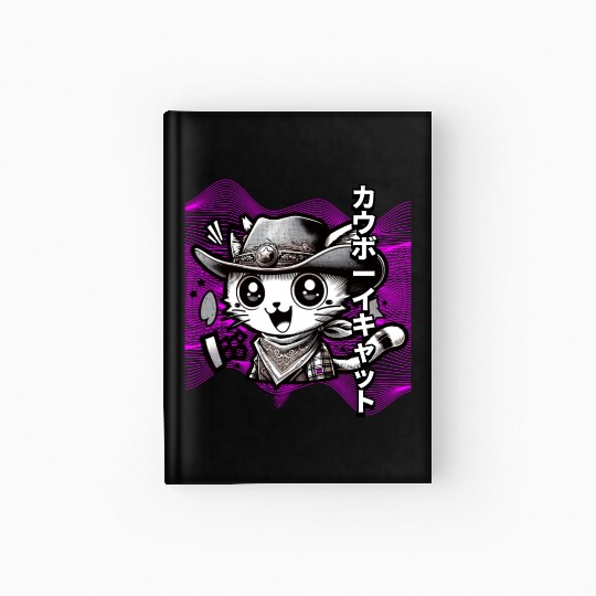 Yeehaw Meow: Manga Cowboy Cat Extravaganza Hardcover Journal