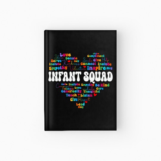 Cute Infant Squad Appreciation Week Back To School Hardcover Journal