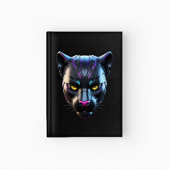 Robot Black Panther Hardcover Journal