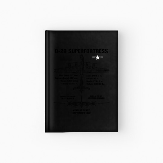 B-29 Superfortress Specs Military Aircraft B29 Hardcover Journal