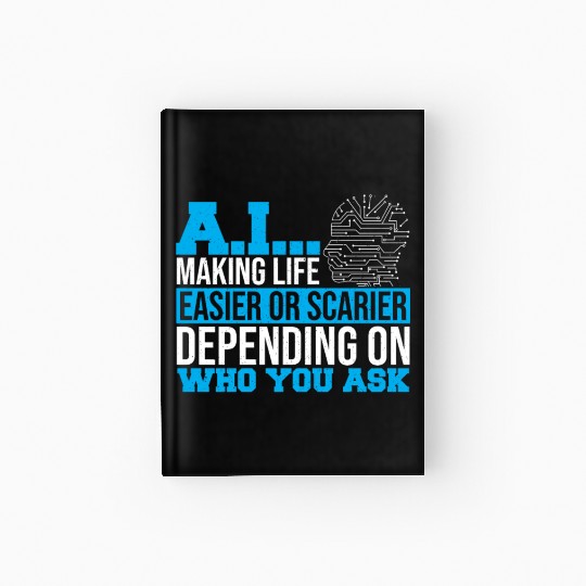 Computer Scientist Data Science Robot AI Prompt Hardcover Journal