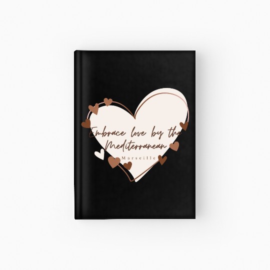 Embrace love by the Mediterranean Hardcover Journal