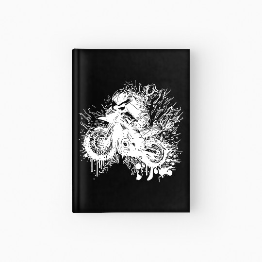 Racing Motorcycle Off-road Ride Splash Style Hardcover Journal