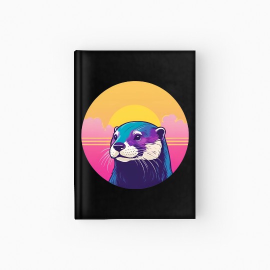 Synthwave Otter 1 Hardcover Journal