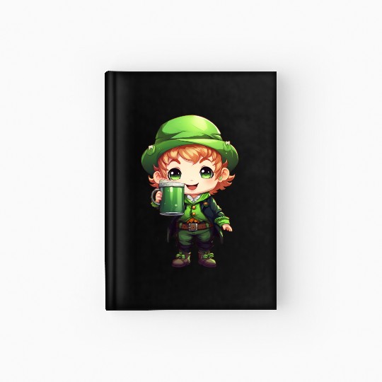 Green Beer on St Patricks Day Hardcover Journal