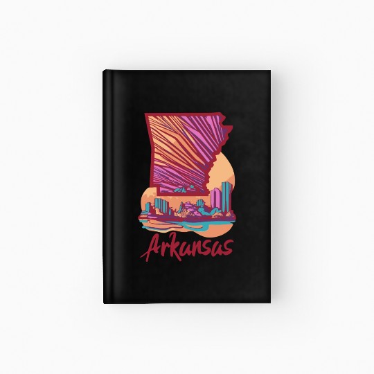 ARKANSAS NATURAL STATE ORANGE Hardcover Journal