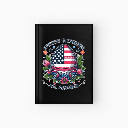 Easter Egg Flag - Easter Blessings All Around Hardcover Journal