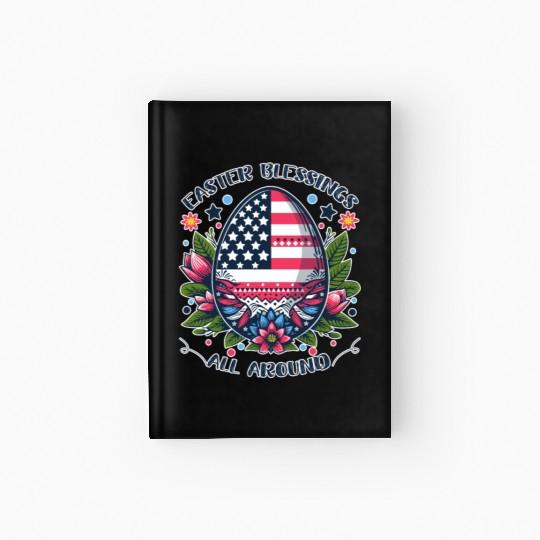 Easter Egg Flag - Easter Blessings All Around Hardcover Journal