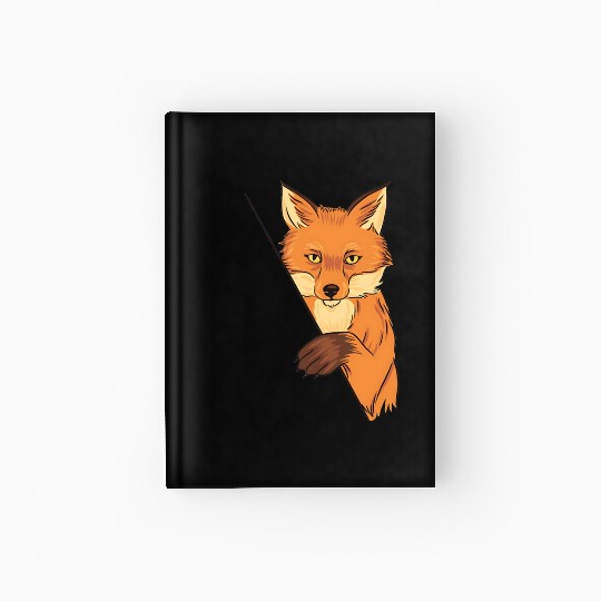 Red Fox Cartoon Animal Kingdom Nature Hardcover Journal