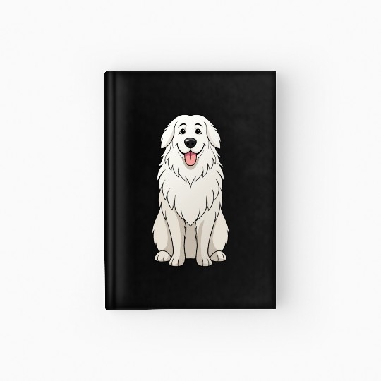 Serene Great Pyrenees Mom - Funny Art Print Hardcover Journal