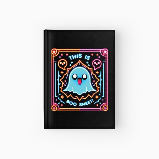 THIS IS BOO SHEET! Version 2, neon colors Hardcover Journal