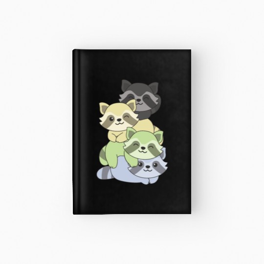 Cassgender Flag Pride Lgbtq Cute Raccoon Hardcover Journal