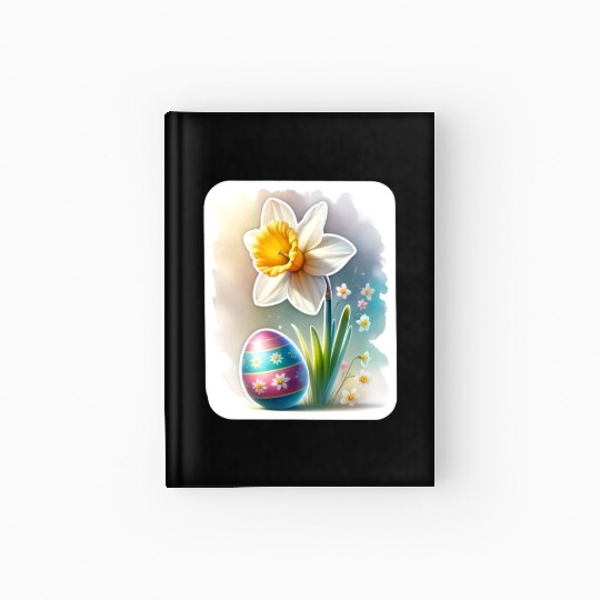 A Beautiful Daffodil With an Easter Egg Hardcover Journal