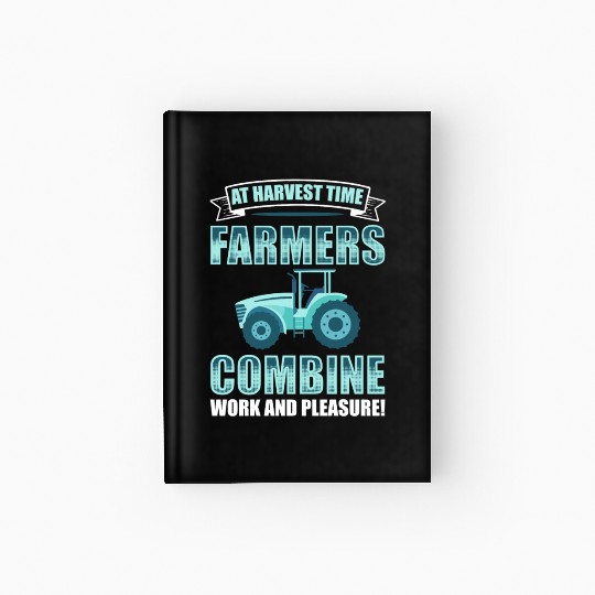 Combine Threshing Farmer Agriculture Combine Hardcover Journal