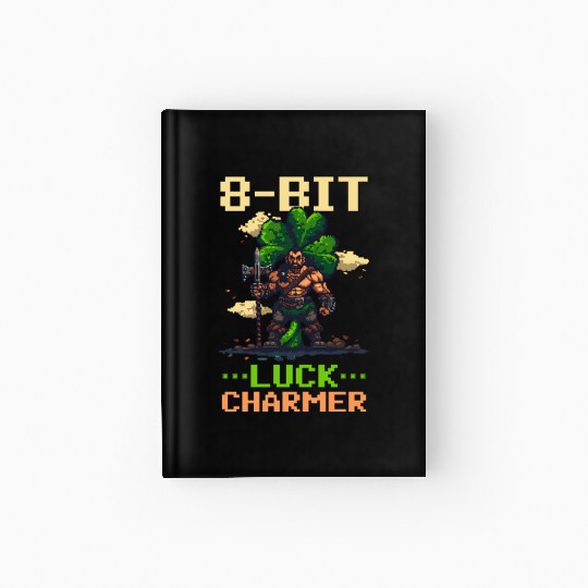St. Patricks Day Gaming 8-Bit Luck Charmer Hardcover Journal