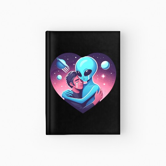 Heartwarming Embrace: Human and Alien Hardcover Journal