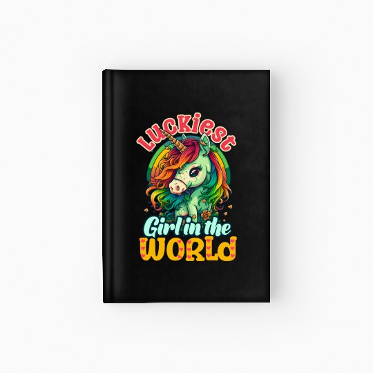 Irish Unicorn St Patricks Luckiest Girl World Hardcover Journal