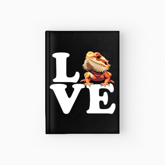 I love bearded dragon, reptile bearded Hardcover Journal