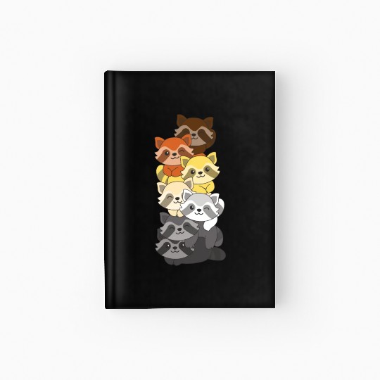 Bear Brotherhood Flag Pride Lgbtq Cute Raccoon Hardcover Journal