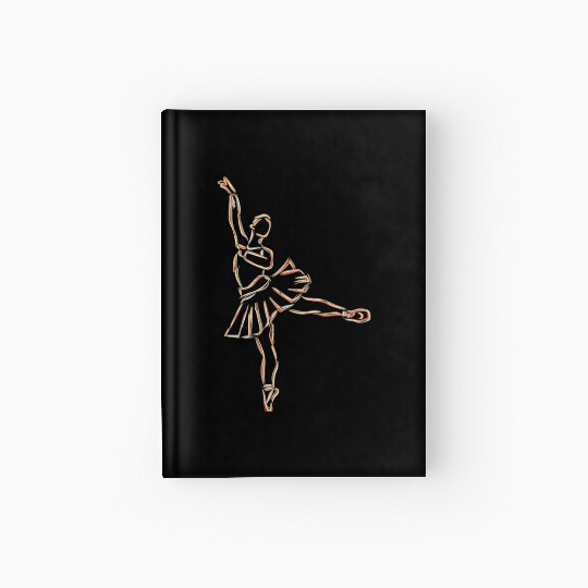 Ballet Girl Drawing Hardcover Journal