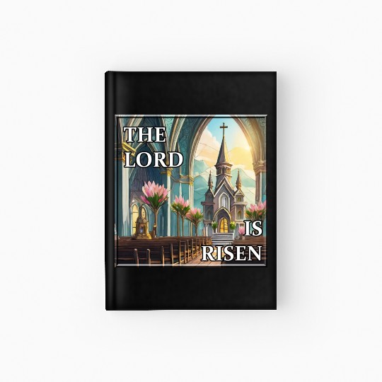 Happy Easter Sunday in Church Hardcover Journal