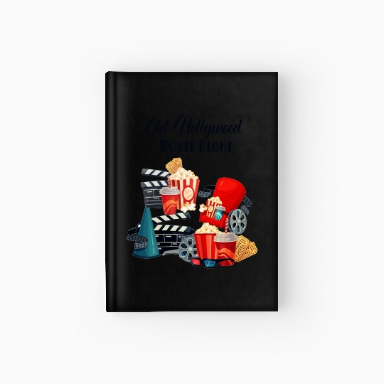 Popcorn Vintage Movie Night Hardcover Journal